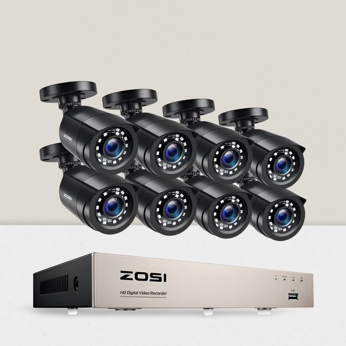 Outdoor 2-8 Camera CCTV Surveillance System