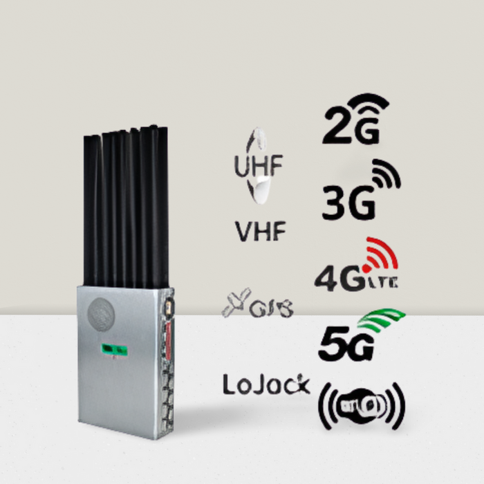 Signal Detector/Jammer 18 Channels (GSM/CDMA/LTE/3G/4G/5G/WIFI/Lojack/VHF/UHF)