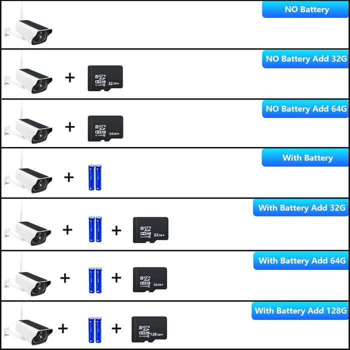 Outdoor Solar Security Camera 1080P Wireless WiFi Camera Solar Panel Rechargeable Battery Bullet PIR Motion Alarm Tuya APP|Surveillance Cameras|