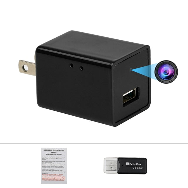 USB Wall Plug Hidden Spy Cam