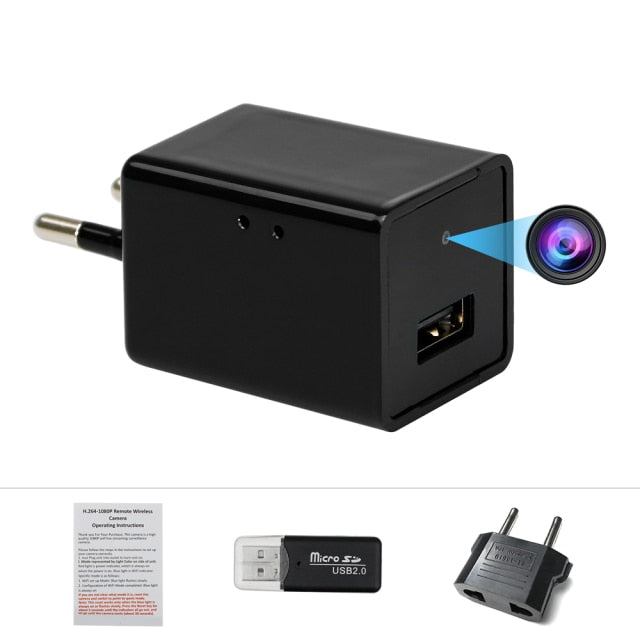 USB Wall Plug Hidden Spy Cam